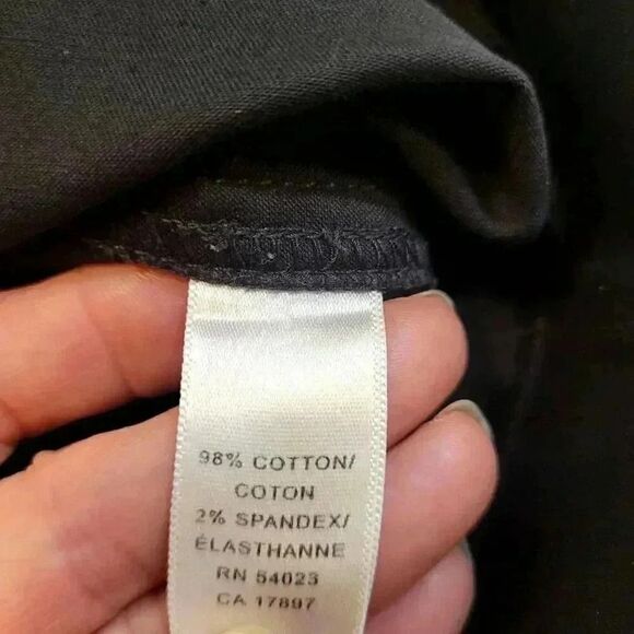 Banana Republic Women's Black Cotton/Spandex A-Line Skirt - Picture 10 of 10